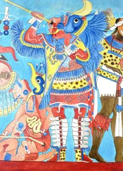 Reproduction of a Mural at Cacaxtla, Mexico